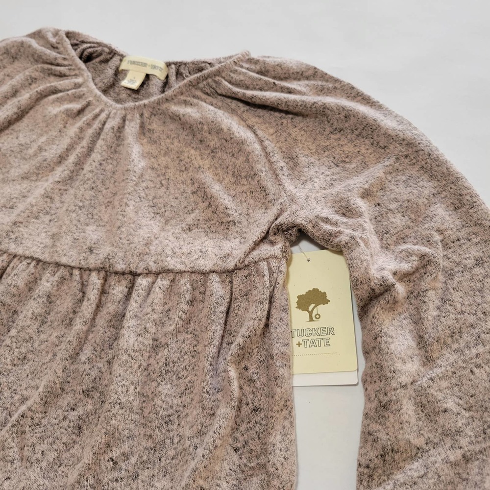 Girl's Tucker + Tate Long Sleeve Tiered Dress, English Pink NWT $35 Girls Size 4 - Picture 3 of 8